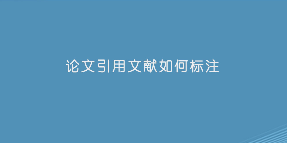 论文引用文献如何标注