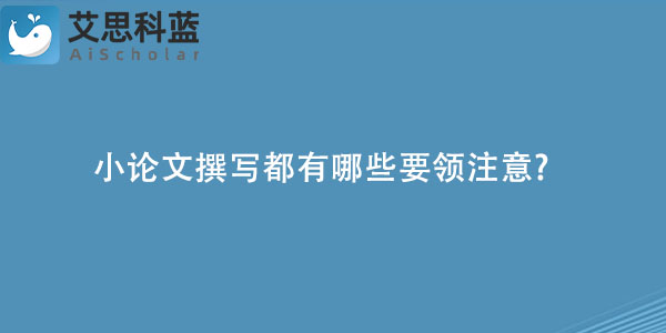 小论文撰写都有哪些要领注意?