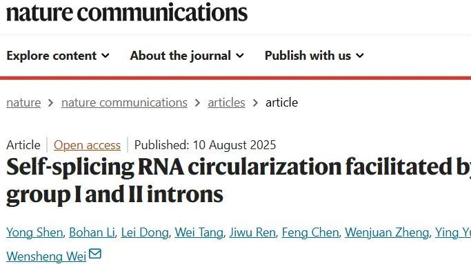 北京大学魏文胜团队最新Nature子刊