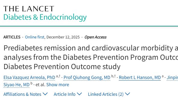柳叶刀子刊：糖前患者控血糖，心脏病死亡风险降低超50%，且保护效果长达30年