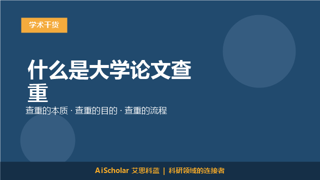 什么是大学论文查重