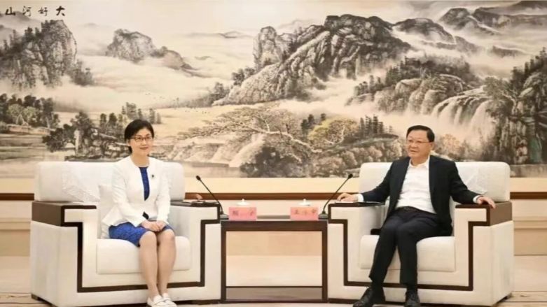 王伟中会见颜宁