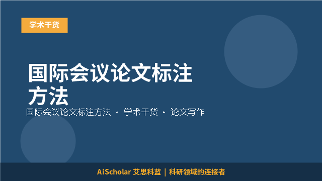 国际会议论文标注方法