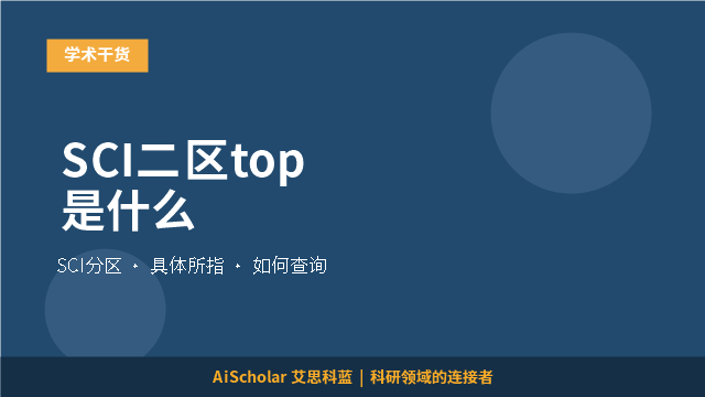 SCI二区top是什么