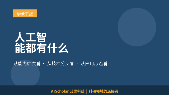 人工智能都有什么