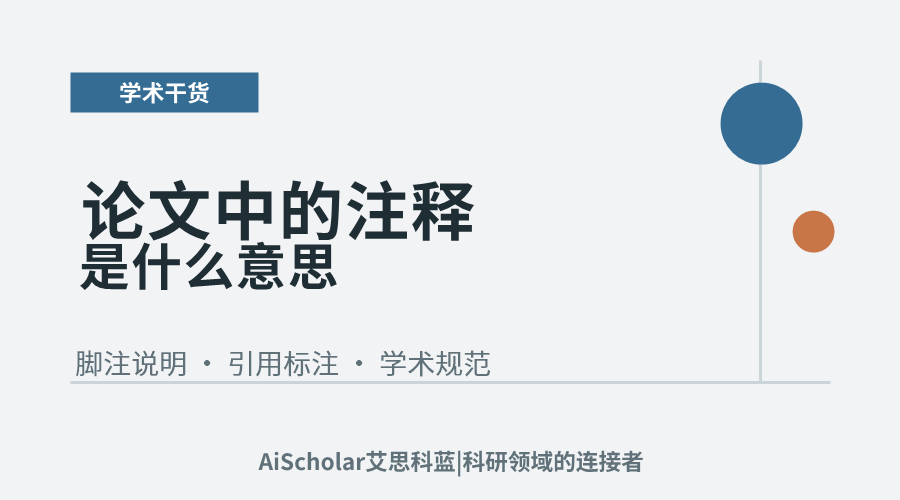 论文中的注释是什么意思