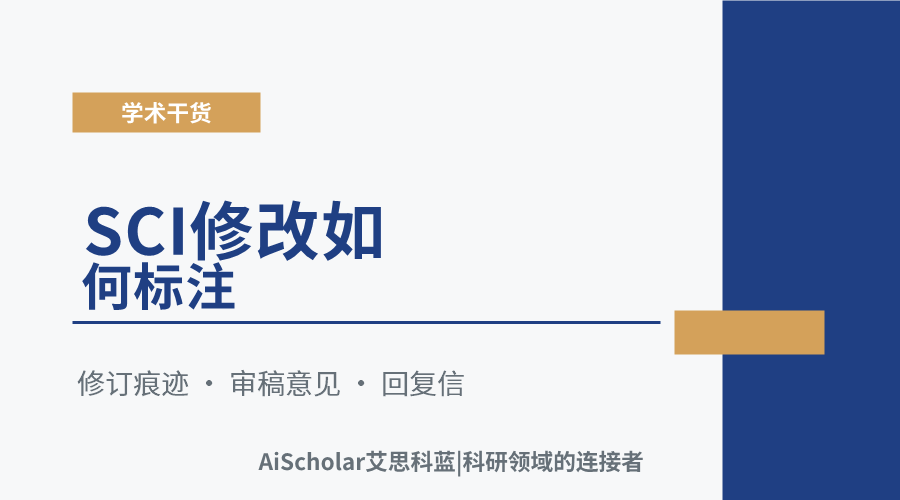 SCI修改如何标注