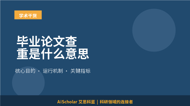 毕业论文查重是什么意思