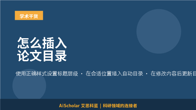怎么插入论文目录
