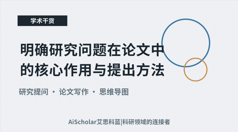 明确研究问题在论文中的核心作用与提出方法
