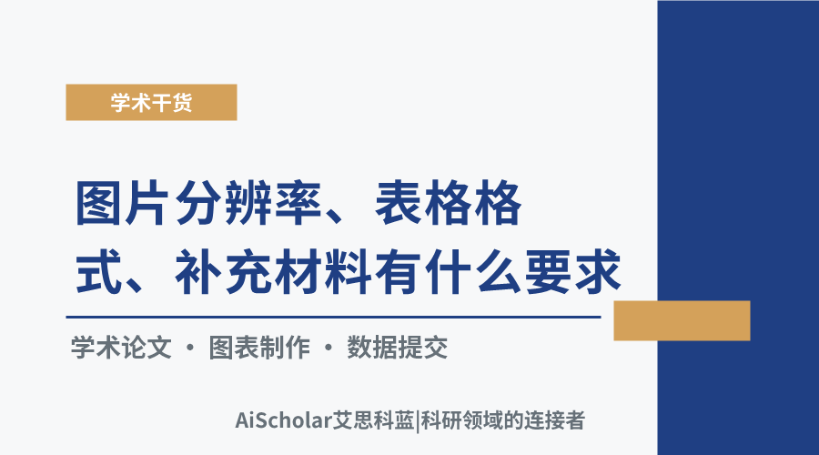 图片分辨率、表格格式、补充材料有什么要求?