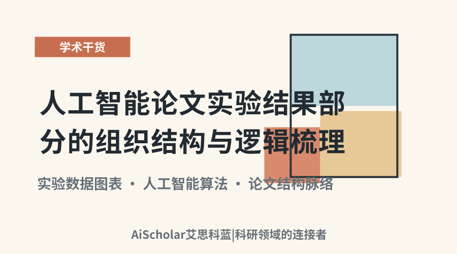 人工智能论文实验结果部分的组织结构与逻辑梳理