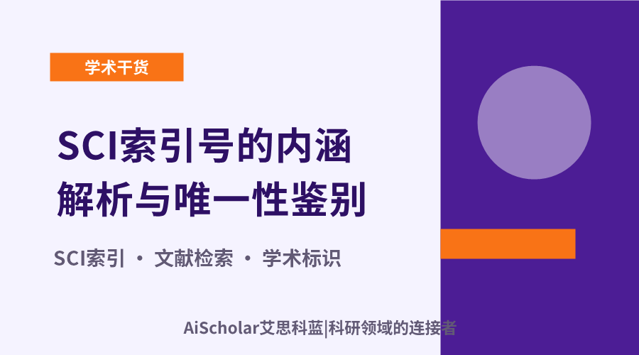 SCI索引号的内涵解析与唯一性鉴别