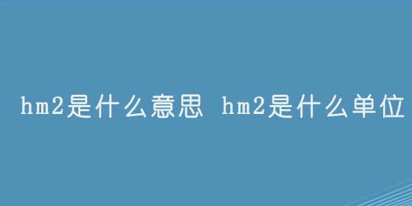 hm2是什么意思 hm2是什么单位.jpg