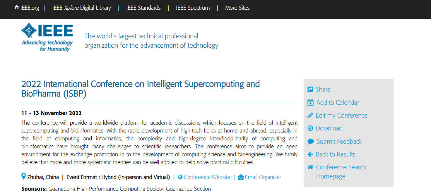 The IEEE International Conference on Intelligent and